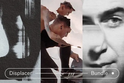 潮流做旧设计传真机扫描粗糙打印故障伪影图像模糊失真效果PS素