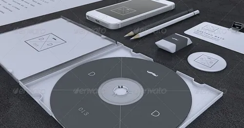 黑色系列VI提案贴图 Blank Stationery / Branding Mock-Up