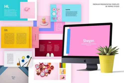 女性风格可爱的ppt模板精美商务sheger-presentation