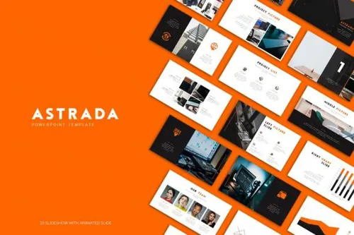 个性的工作报告ppt模板精美ppt模板astrada-powerpoint