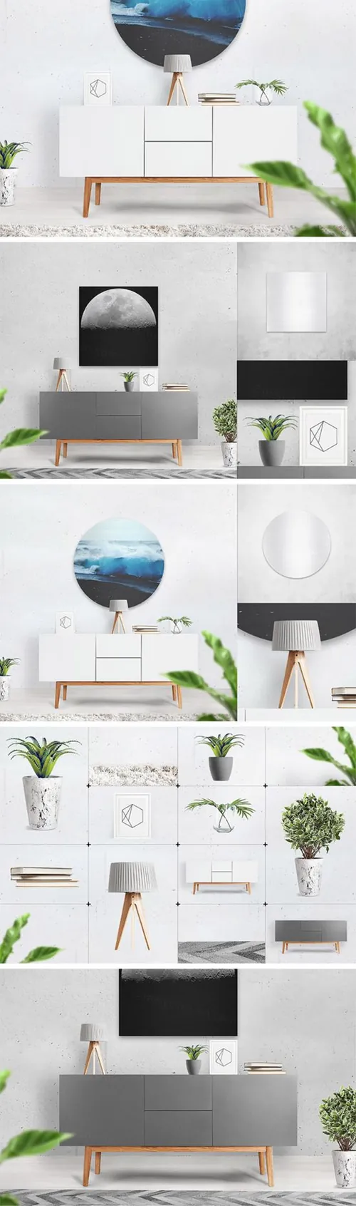 自由调整家具类品质样机mockup-aluminium-print