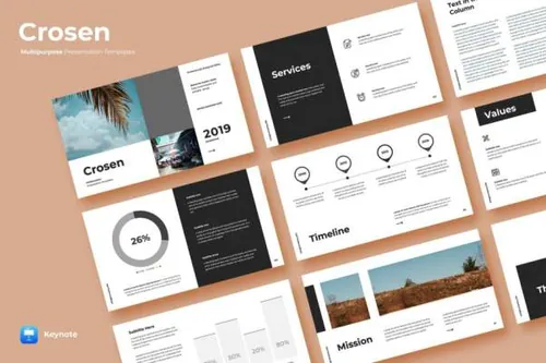 多用途的高品质时尚优雅高端crosen-keynote