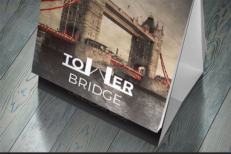 桌面日历封面设计展示样机 Table Calendar Mockups v.1