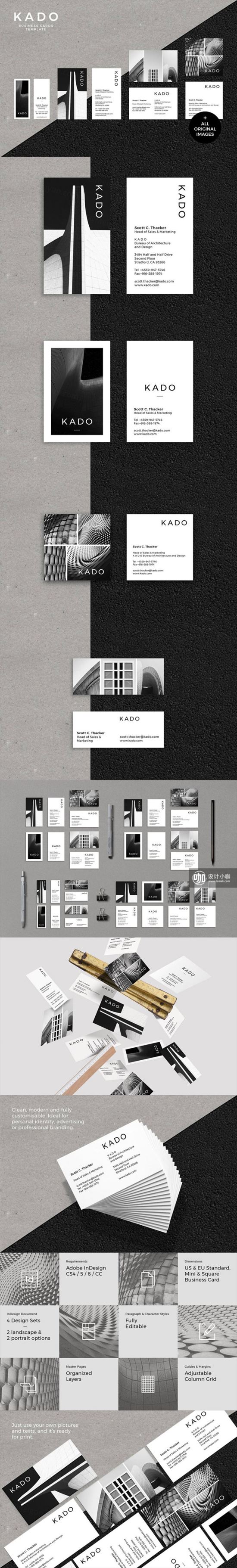 高端设计感极强的极简主义商业时尚名片模版shejimp11121