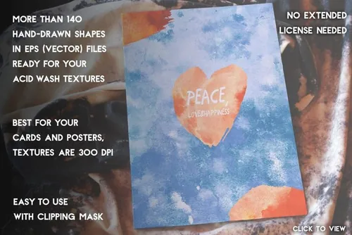 朦胧酸洗效果背景纹理设计素材Acid-Wash