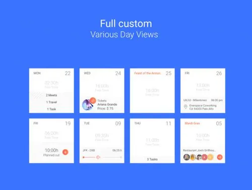 多功能日历用户界面套件Multifunctional Calendar