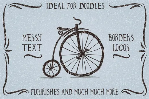 创意矢量手绘涂画元素 Scribble  Scrawl Brushes