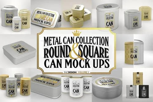 各类金属罐头样机模板合集 Metal Can Mockup Collection