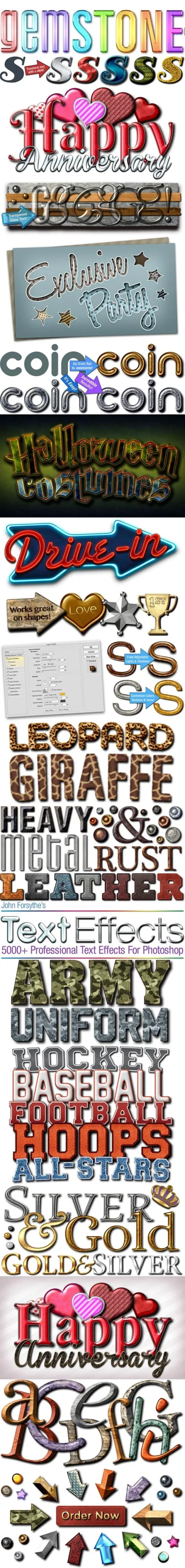 立体3D文字图层样式素材5000_Professional_Text_Effects