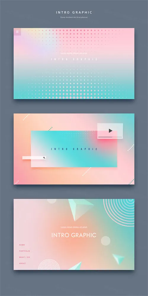 时尚背景底纹流动液体彩色潮流个性几何曲线PSD设计素材