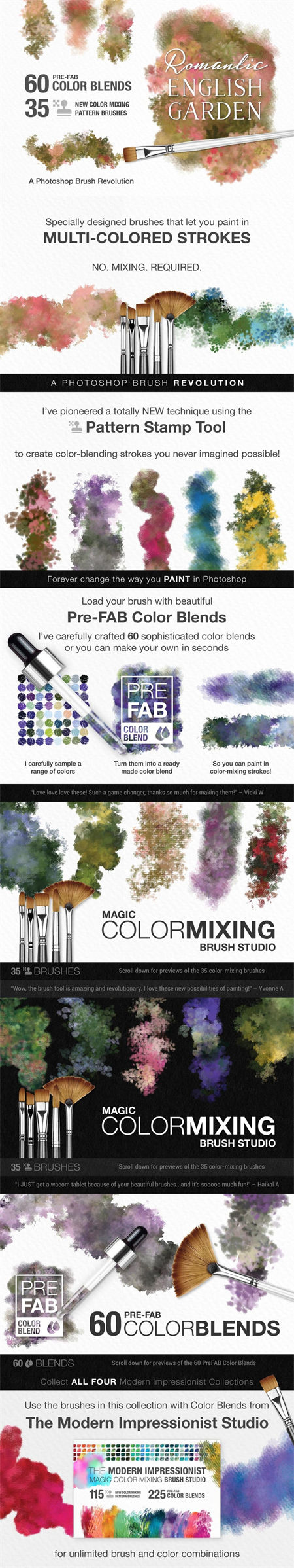 浪漫的英式花园笔刷 Romantic English Garden P