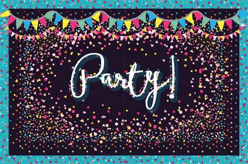 彩绘纸屑派对矢量装饰素材 Confetti Party Illustr