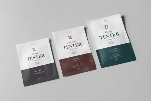 高端逼真质感的铝箔袋调味品包装设计展示模型 foil-bag-sample-mock-up