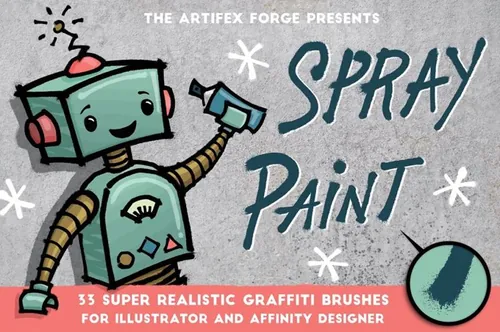 PS喷漆效果笔刷 Spray-Paint-Brushes