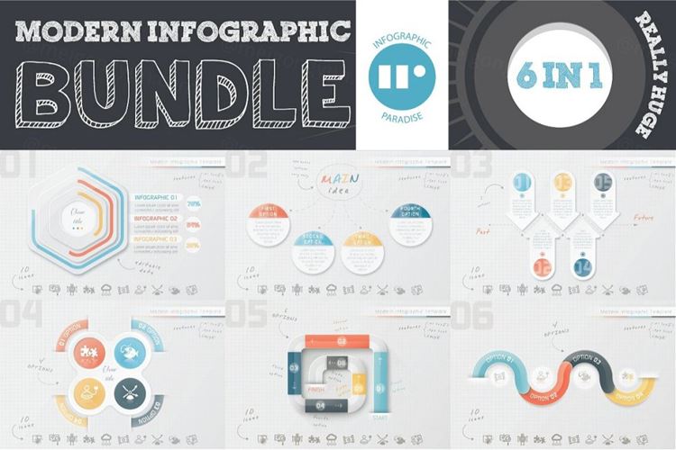 ppt素材信息图表 Infographic Bundle