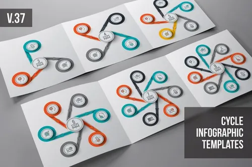图表图形素材ppt模板 Infographics templ