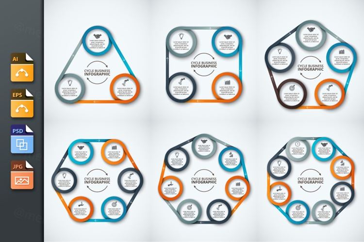信息图表PPT素材模板集 Infographics temp