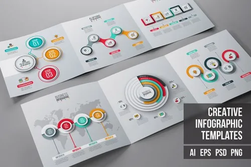 商业信息图表ppt模板下载 Business infogra