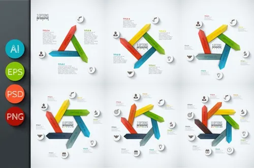 信息图形模板集v.28 Infographics templ