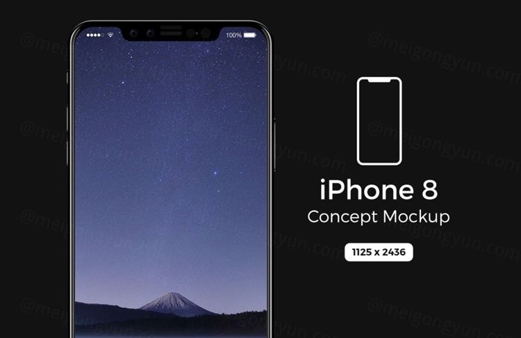 iPhone 8 手机样机模板 medialoot-free-iphone-8-psd-mockup