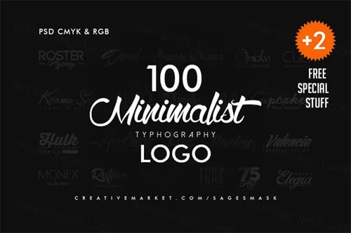 100个高端时尚多用途的logo标志设计模板大集合minimal-logo