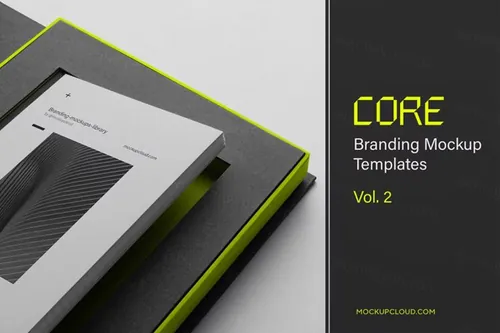 企业办公文具高端品牌VI设计贴图展示样机PSD模板 Core