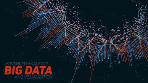 数据化未来信息图表美学设计EPS矢量插图素材 Big data visualization