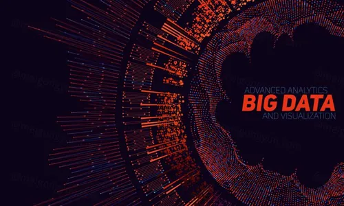 数据化未来信息图表美学设计EPS矢量插图素材 Big data visualization