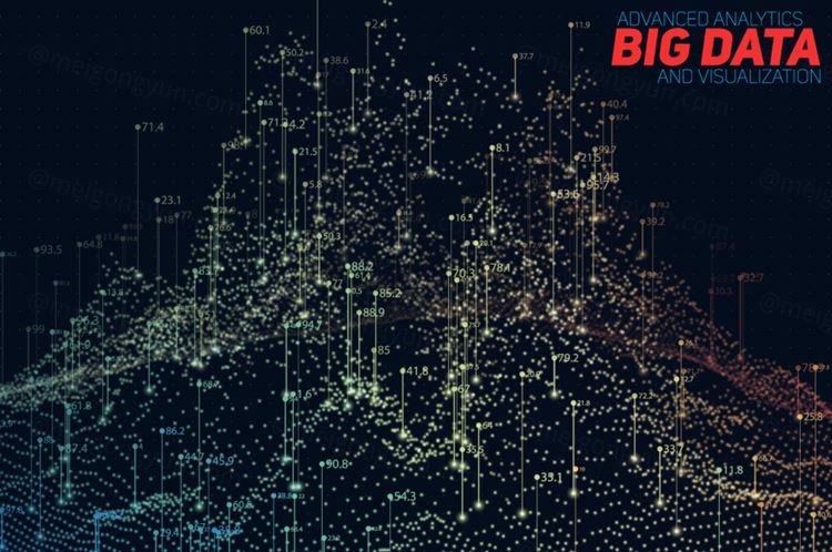 数据化未来信息图表美学设计EPS矢量插图素材 Big data visualization