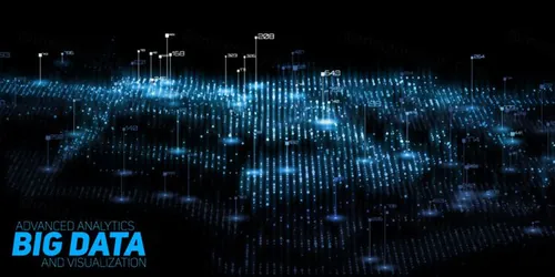 数据化未来信息图表美学设计EPS矢量插图素材 Vector abstract 3D big data