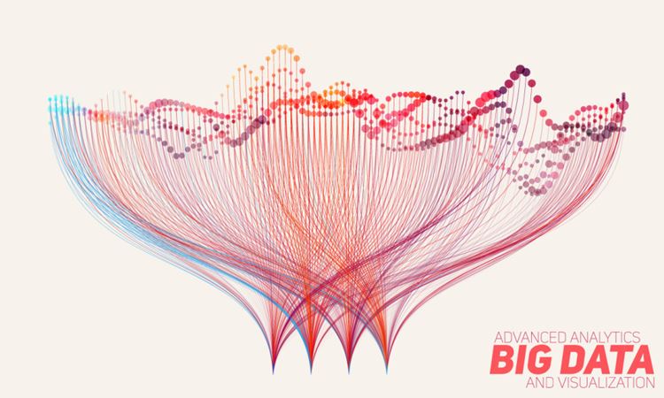 数据化未来信息图表美学设计EPS矢量插图素材 Big data visualization