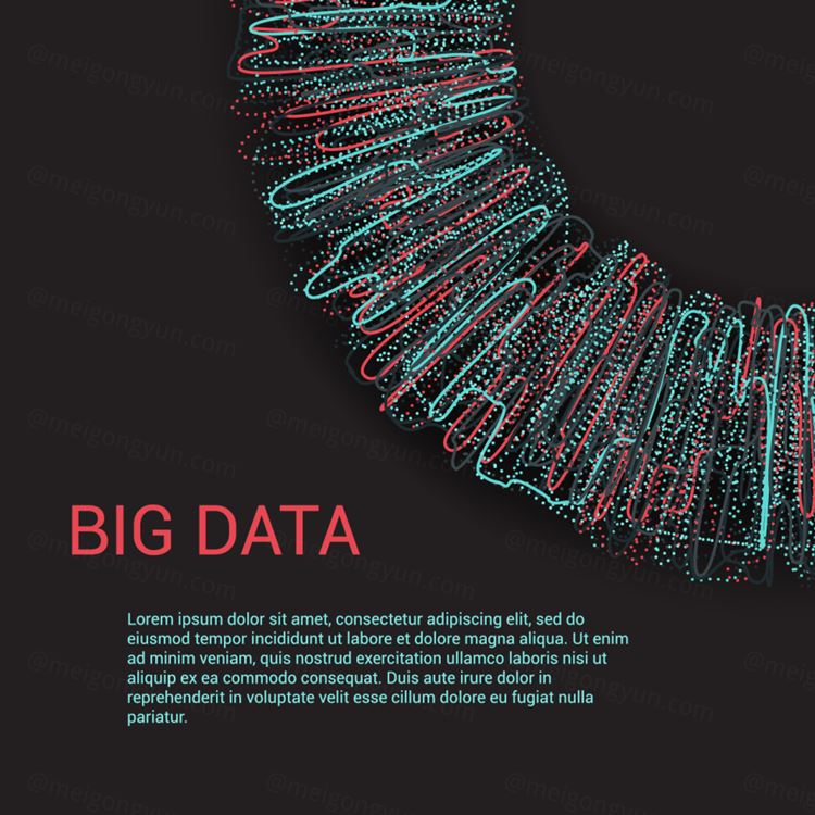 数据化未来信息图表美学设计EPS矢量插图素材 Big data visualization