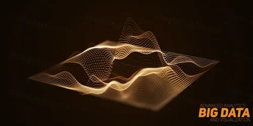 数据化未来信息图表美学设计EPS矢量插图素材 Big data visualization