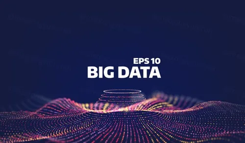 数据化未来信息图表美学设计EPS矢量插图素材 Big data visualization