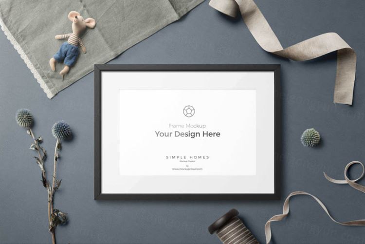 居家生活主题相框模型广告设计展示样机模板 Simple Homes Mockup