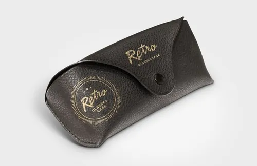复古眼镜皮盒样机模板 Retro Glasses Case Mockup for Photoshop