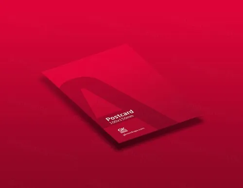 传单名片海报明信片动态演示样机PSD模板 Postcard Animation Mock-up - Landscape