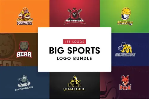体育运动主题Logo模板合集 Big-Sports-Logo-Bundle