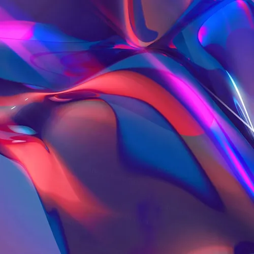 3D抽象折射晶体形状彩虹全息彩色背景 3d abstract refracting crystal shape