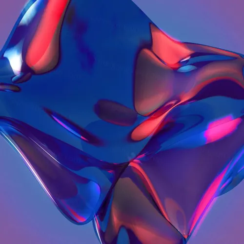 3D抽象折射晶体形状彩虹全息彩色背景 3d abstract refracting crystal shape