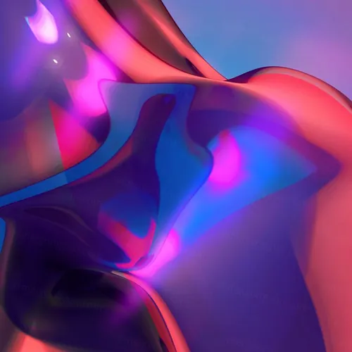 3D抽象折射晶体形状彩虹全息彩色背景 3d abstract refracting crystal shape