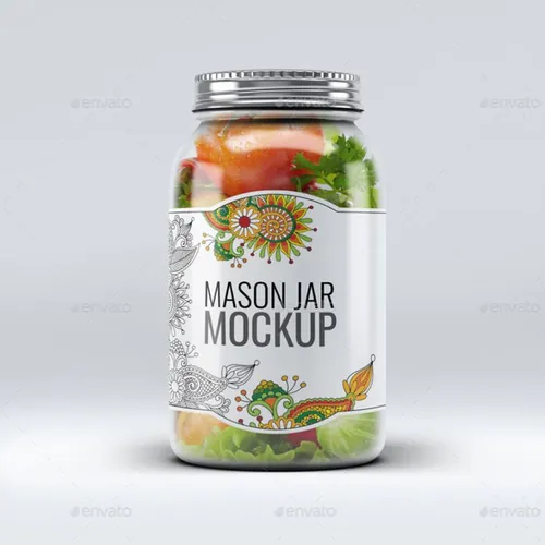 果酱罐头外包装设计展示样机模板 Mason Jar Mock-Up V.1