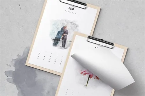 高逼格水彩日历模版_Watercolor_Calendar