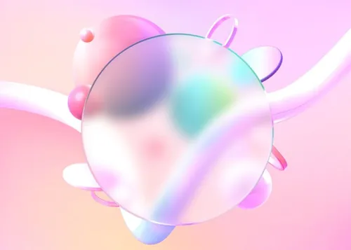 最新潮流C4D渲染模糊毛玻璃艺术效果抽象背景设计装饰元素 Glass Morphism Background