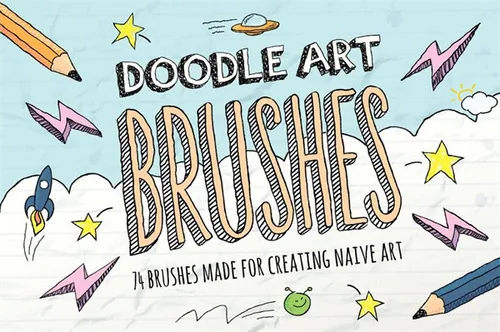 矢量手绘涂鸦笔刷 Doodle Brushes