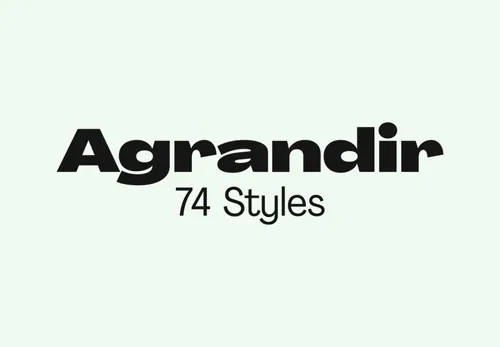 中性现代主义无衬线英文字体家族全套下载 Agrandir - 74 Styles