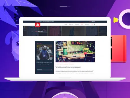 时尚电子商务网站模板commerce Website Template