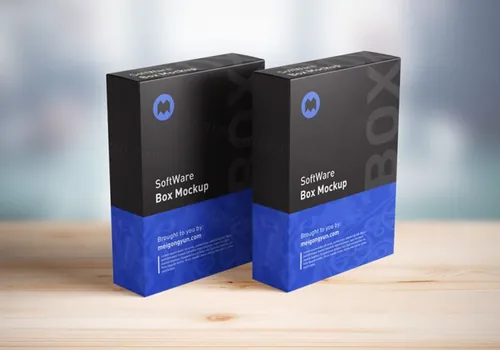 软件包装盒设计贴图展示模版 Software Box Mockup