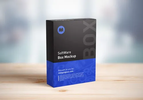 软件包装盒设计贴图展示模版 Software Box Mockup