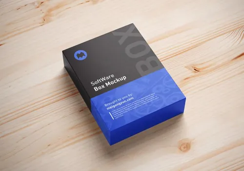 软件包装盒设计贴图展示模版 Software Box Mockup